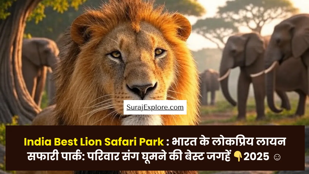 India Best Lion Safari Park : भारत के लोकप्रिय लायन सफारी पार्क: परिवार संग घूमने की बेस्ट जगहें 👇