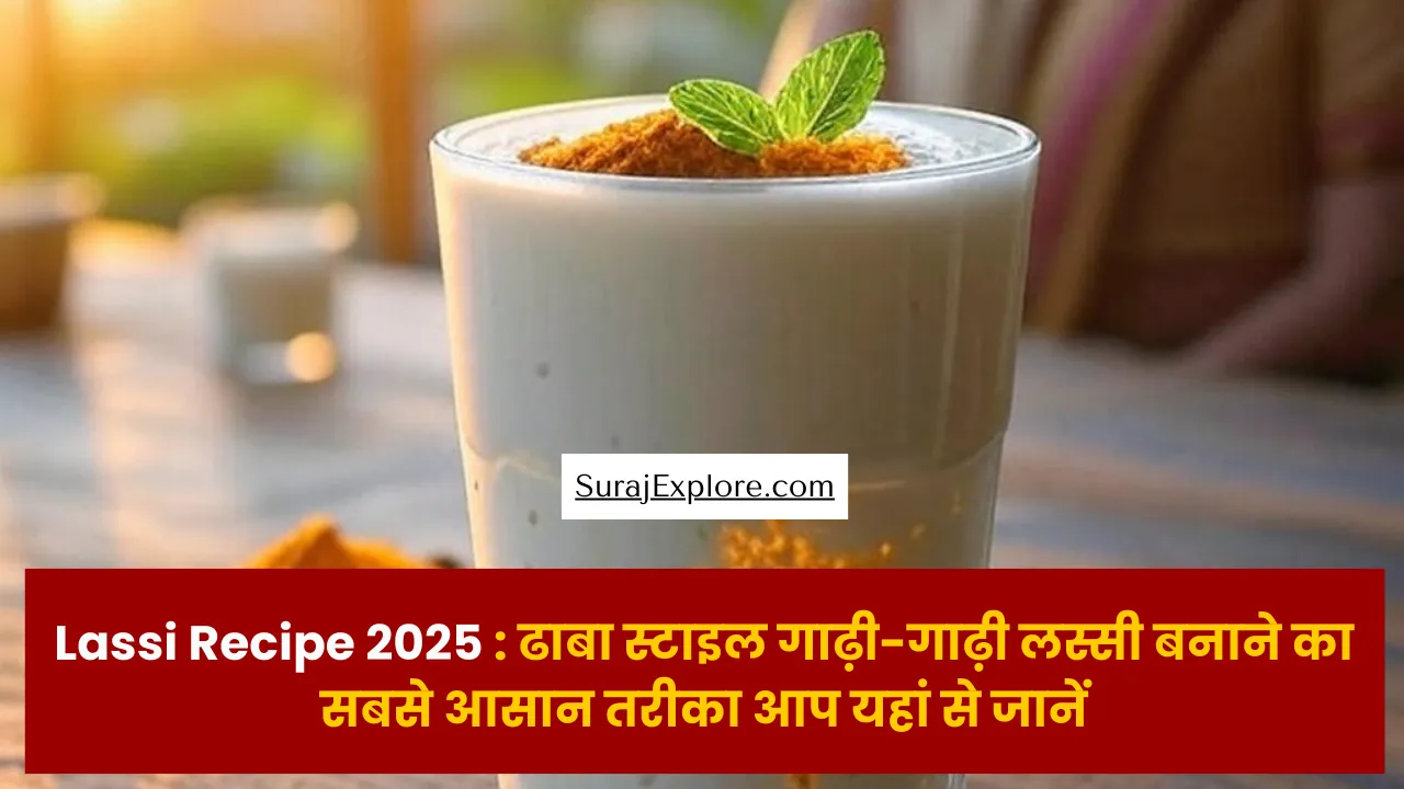 Lassi Recipe 2025 : ढाबा स्टाइल गाढ़ी-गाढ़ी लस्सी बनाने का सबसे आसान तरीका आप यहां से जानें